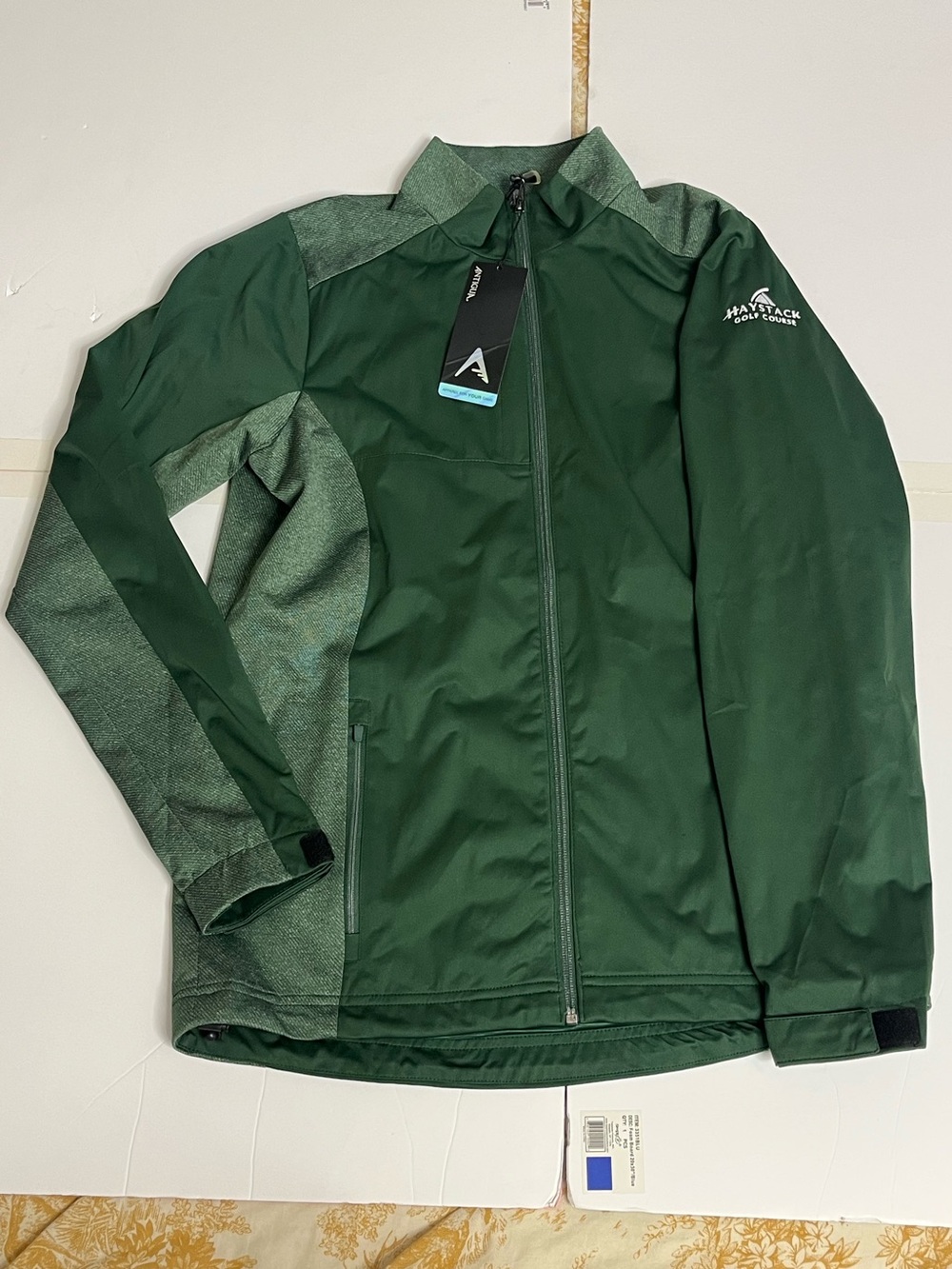 NWT Antigua Haystack Golf Course Women’s M Green Revolve Full Zip Golf Jacket